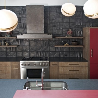 Center angle of kitchen back-splash
